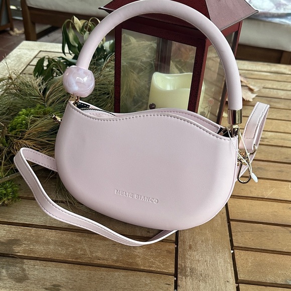 Anthropologie Melie Bianco pink handle and crossbody strap - Picture 1 of 4